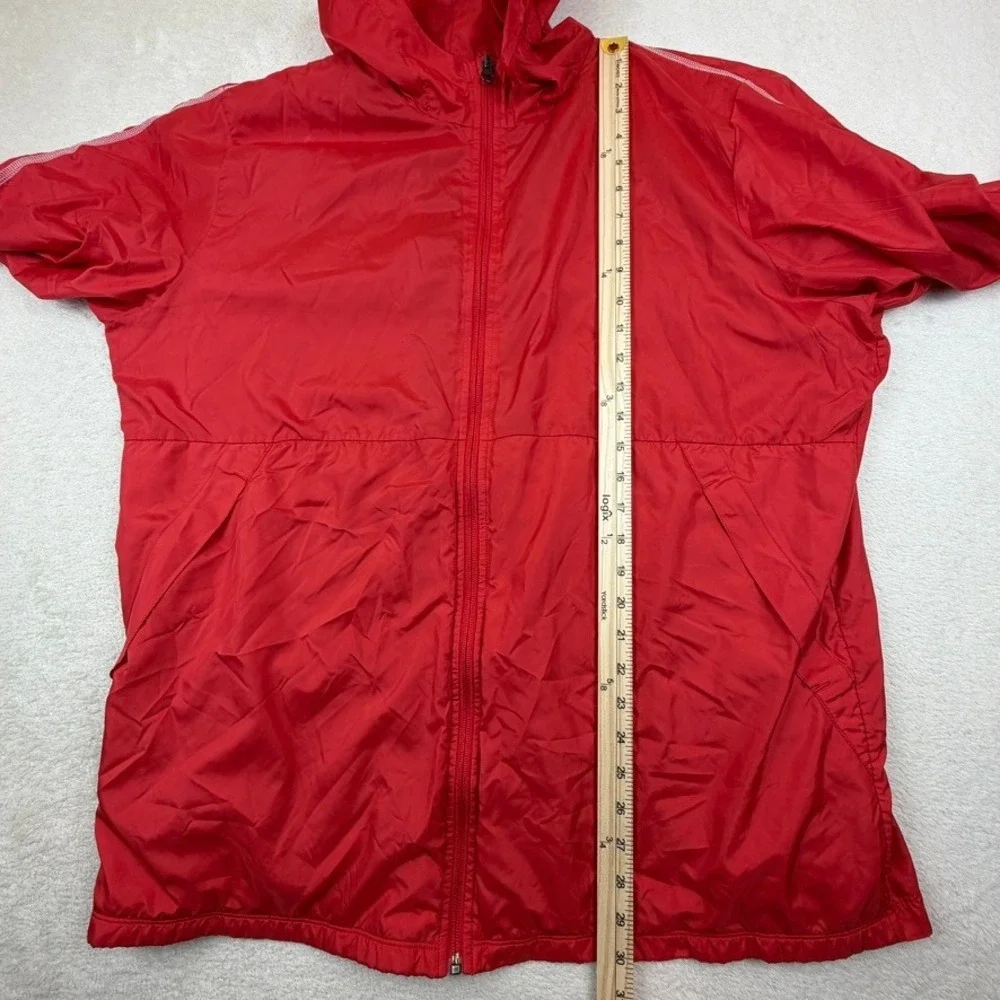 Nike Mens XXL Red Full‎ Zip Hooded Windbreaker Mesh Lining Jacket AA2090-657